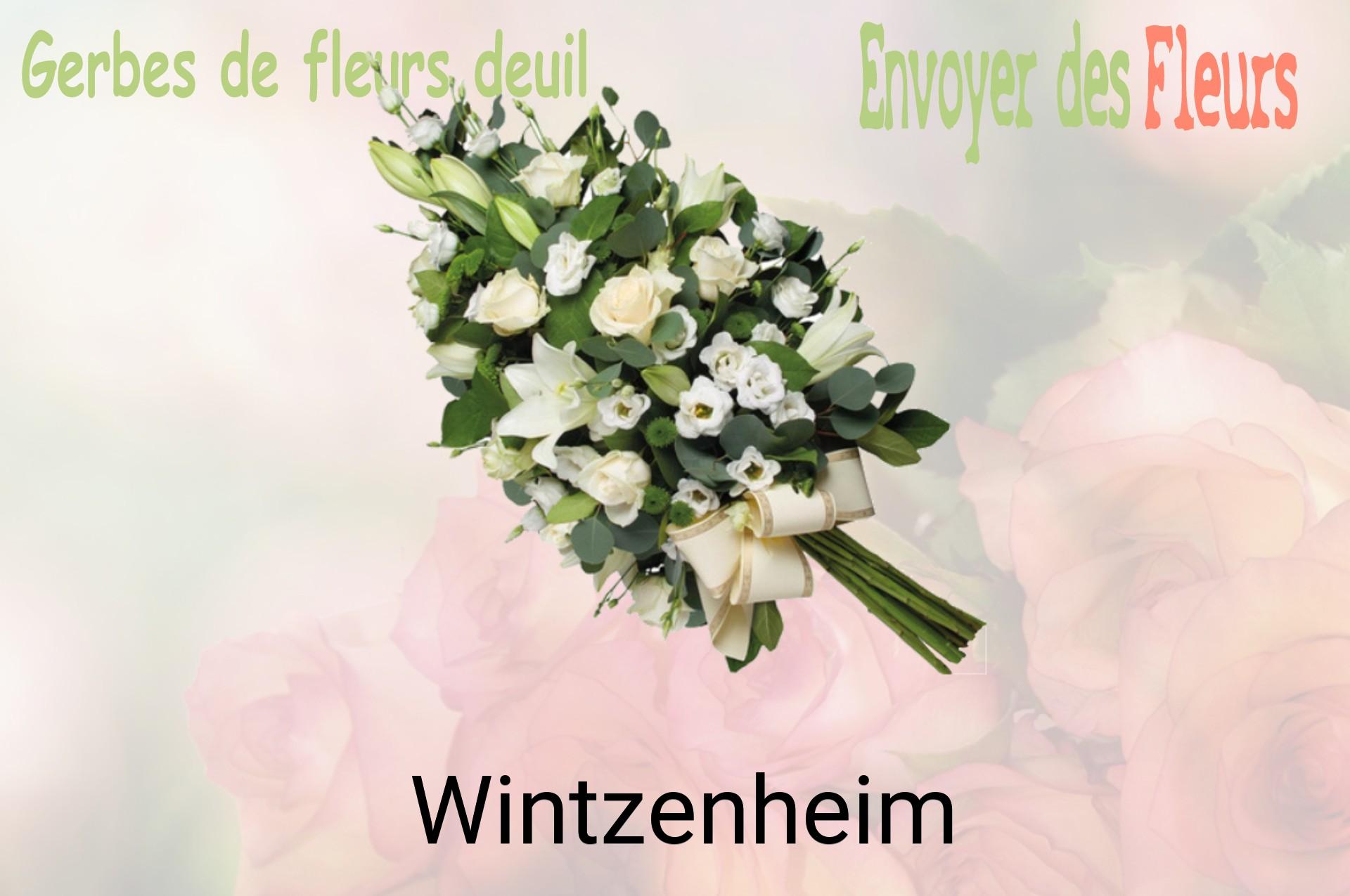 Gerbe de fleurs de deuil livrée à Wintzenheim